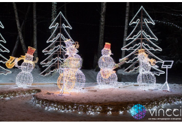 Новогодняя светодинамическая композиция Квартет Снеговиков