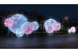 Новогодняя светодиодная композиция шаров Волшебство 