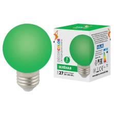 LED-G60-3W/GREEN/E27/FR/С  