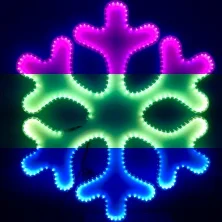 Снежинка 80 SMD RGB  