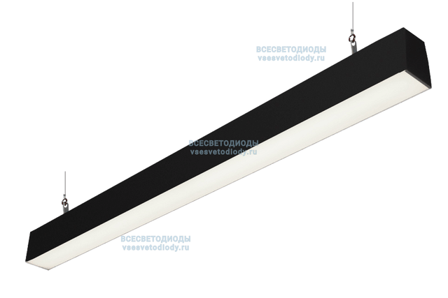 Светильник КРИСТАЛЛ VS351-Z 37W-4050Lm 5000-5500К ПРОЗРАЧНЫЙ IP44 с БАП (vsesv) на 1 час чёрный арт. vs351-37-tr-5k-li1h-9005-z