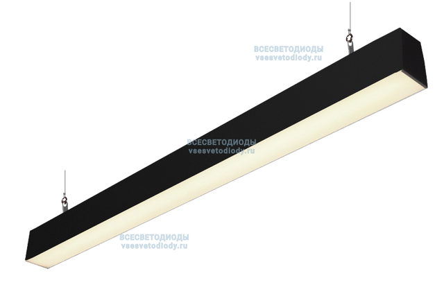 Светильник КРИСТАЛЛ VS353-Z 30W-3400Lm 4000-4500К ОПАЛ IP44 с БАП (aax.tech) на 1 час чёрный арт. vs353-30-op-4k-nc1h-9005-z