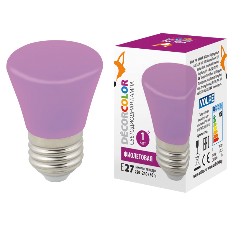 LED-D45-1W/PURPLE/E27/FR/С BELL  в Москве 