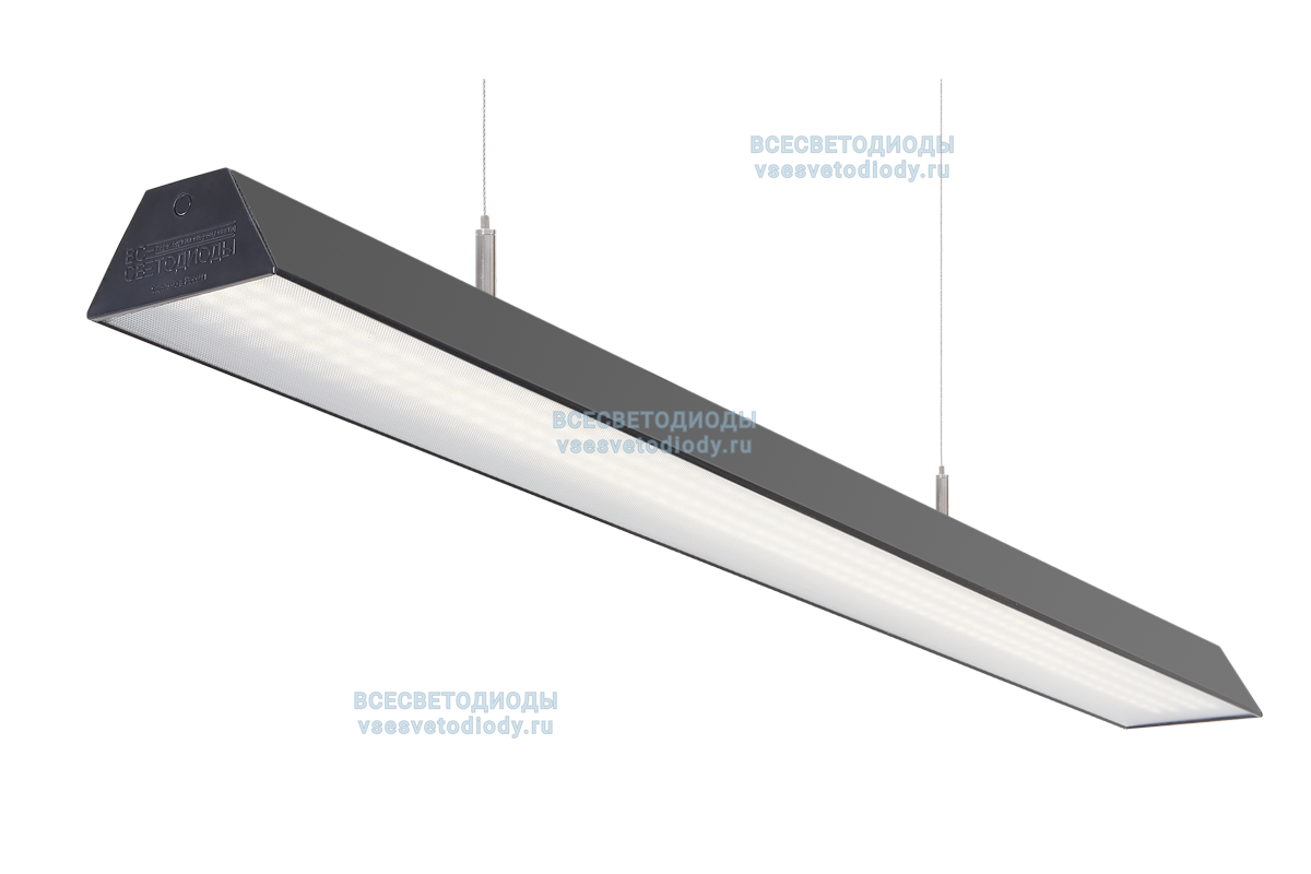 Светильник ТРЕЙД VS306 76W-9500Lm 5000-5500К МИКРОПРИЗМА IP40 с БАП (aax.tech) на 1 час чёрный арт. vs306-76-mpr-5k-nc1h-RAL9005