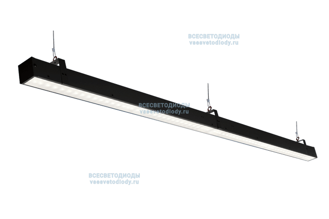 Светильник СЛИМЛАЙТ VS311 линейный 75W-9500Lm 4000-4500К МИКРОПРИЗМА IP40 с БАП (vsesv) на 1 час чёрный арт. vs311-75-mpr-4k-li1h-RAL9005