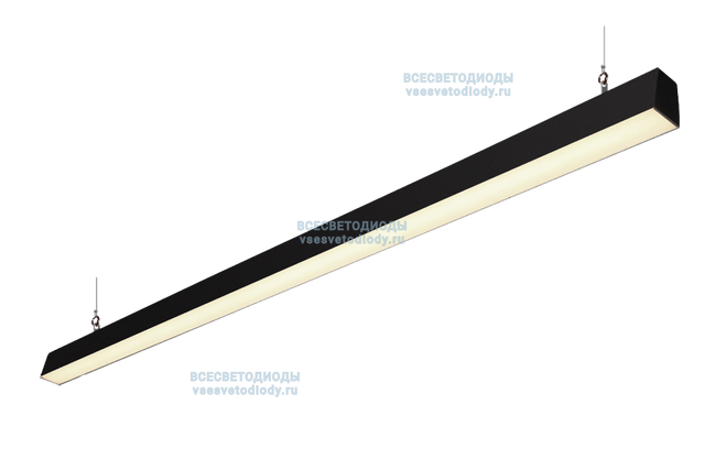 Светильник КРИСТАЛЛ VS352-Z 56W-6150Lm 4000-4500К ОПАЛ IP44 с БАП (aax.tech) на 1 час чёрный арт. vs352-56-op-4k-nc1h-ral9005-z