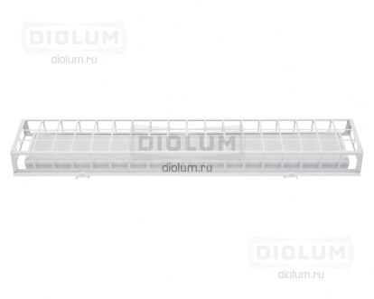 Светодиодные светильники для спортзала с решеткой 1200 мм 60Вт БАП 2 часа Diolum-OF-БАП2-1311NW60R производства Diolum