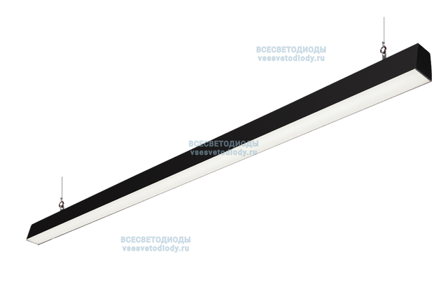 Светильник КРИСТАЛЛ VS352-Z 56W-6150Lm 5000-5500К ПРОЗРАЧНЫЙ IP44 с БАП (aax.tech) на 3 часа чёрный арт. vs352-56-tr-5k-nc3h-ral9005-z