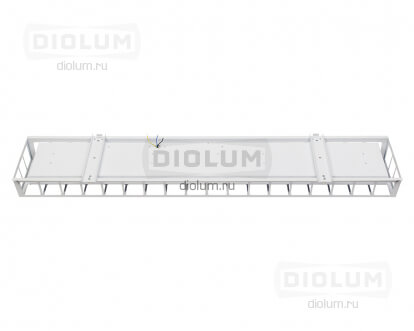 Светодиодные светильники для спортзала с решеткой 1200 мм 80Вт БАП 2 часа Diolum-OF-БАП2-1311NW80R производства Diolum