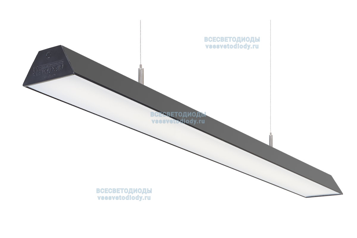 Светильник ТРЕЙД VS306 76W-9500Lm 6000-6500К ОПАЛ IP40 с БАП (aax.tech) на 1 час чёрный арт. vs306-76-op-6k-nc1h-RAL9005