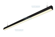 Модульный линейный светодиодный светильник КРИСТАЛЛ 56Вт-6150Лм, 4000-4500K, Прозрачный IP44 с БАП (aax.tech) на 1 час Черный производство ВСЕСВЕТОДИОДЫ арт. vs352-56-tr-4k-nc1h-ral9005 - vs352-56-tr-4k-nc1h-ral9005