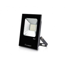 Светодиодный прожектор AR-FLAT-ICE-20W-220V Warm (Black, 120 deg) Arlight арт. 023575 - 023575