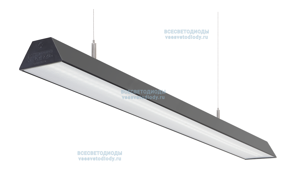 Светильник ТРЕЙД VS304 40W-5000Lm 5000-5500К МИКРОПРИЗМА IP40 с БАП (vsesv) на 3 часа чёрный арт. vs304-40-mpr-5k-li3h-ral9005