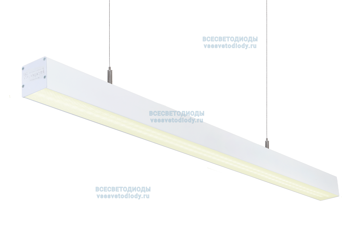 Светильник СЛИМФЛЕШ VS310 линейный 40W-5000Lm 4000-4500К МИКРОПРИЗМА IP40 с БАП (vsesv) на 1 час арт. vs310-40-mpr-4k-li1h