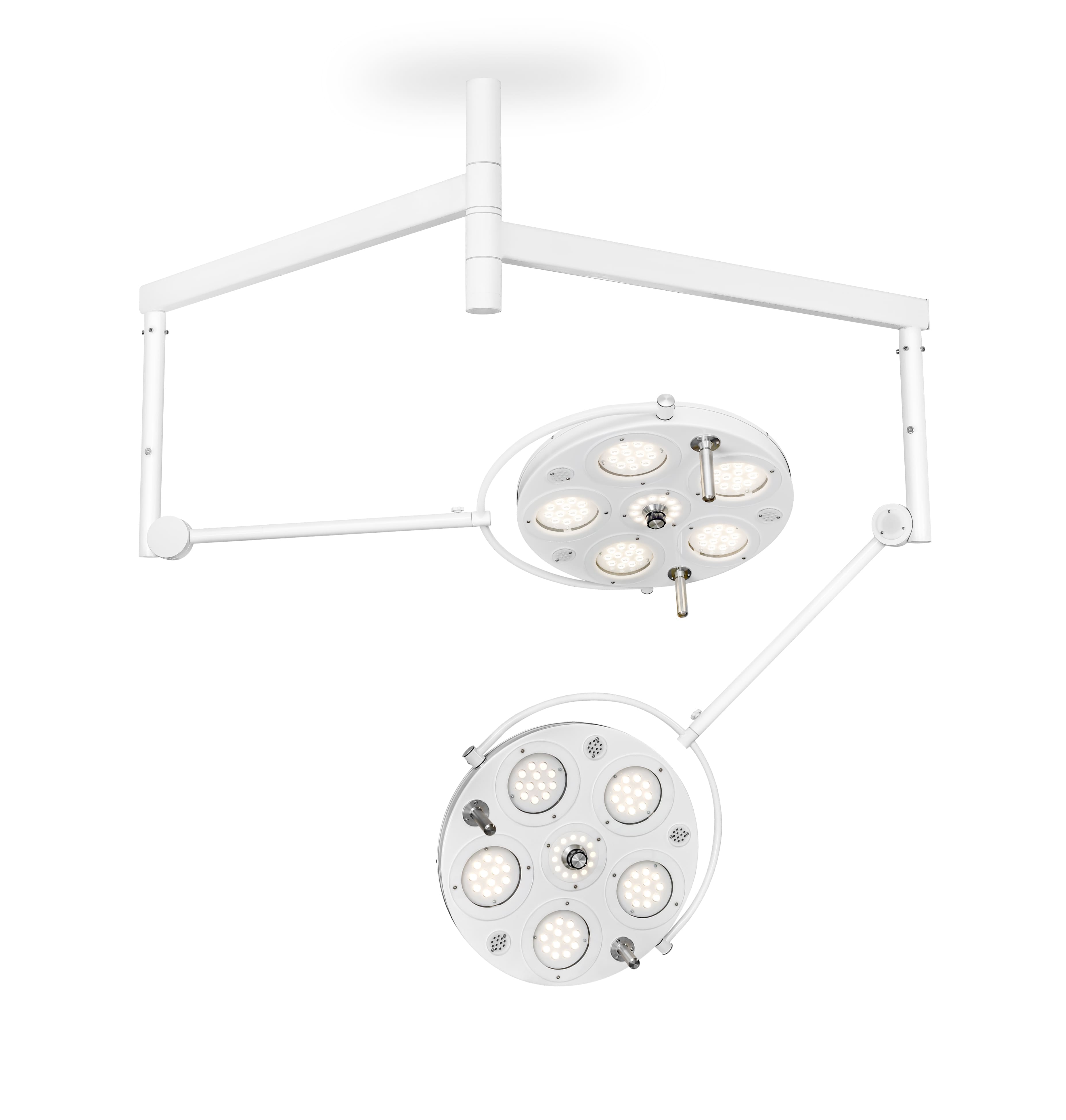 Медицинский двухкупольный хирургический светильник «FotonFly 6М6М», потолочный подвес - FotonFly 6М6М