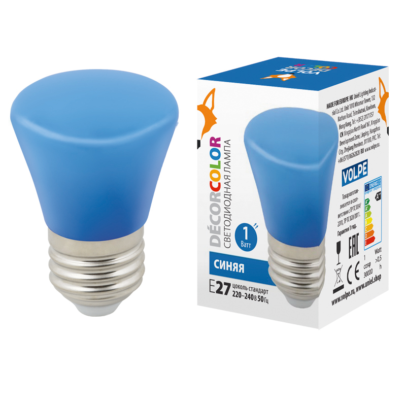 LED-D45-1W/BLUE/E27/FR/С BELL  в Москве 