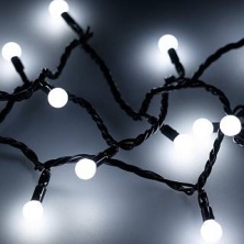 Светодиодная гирлянда ARD-BALL-CLASSIC-D13-5000-BLACK-50LED WHITE - 025565