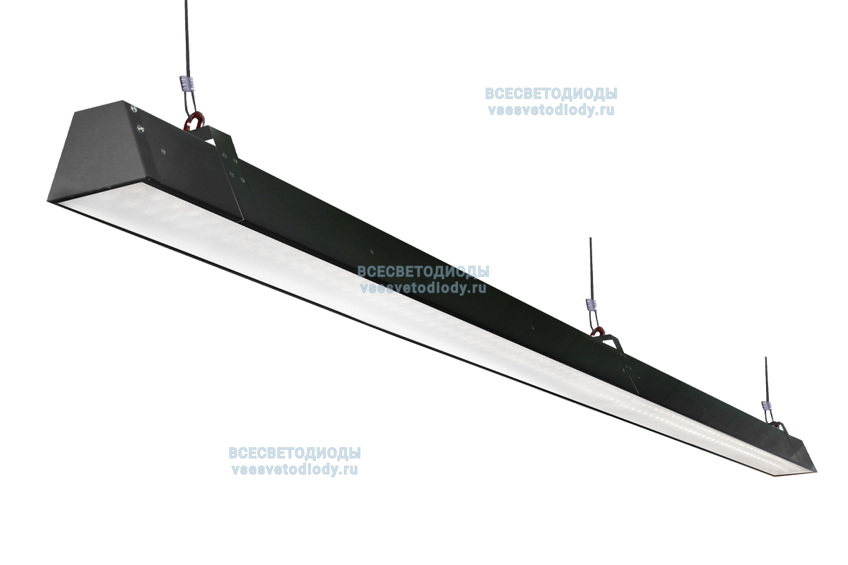 Светильник РИТЕЙЛ VS301-Z 40W-5000Lm 5000-5500К ОПАЛ IP40 с БАП (vsesv) на 1 час чёрный арт. vs301-40-op-5k-li1h-RAL9005-z