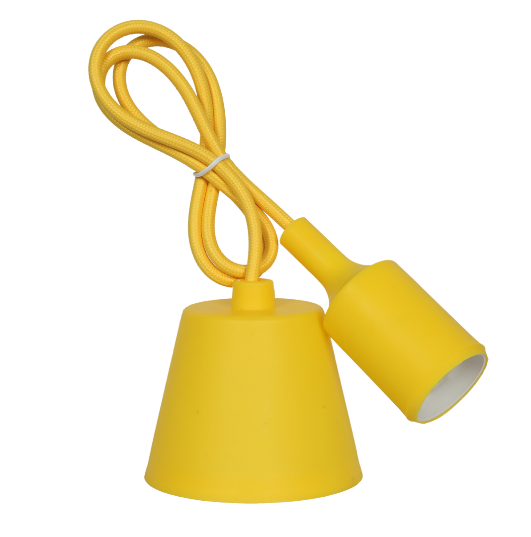 Патрон Е27 силиконовый со шнуром 1м желтый IN HOME арт. 4690612008721 - 4690612008721