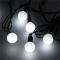 Светодиодная гирлянда ARD-BALL-CLASSIC-D23-10000-BLACK-80LED WHITE (230V, 3.5W) (Ardecoled, IP65) арт. 025601 - 025601