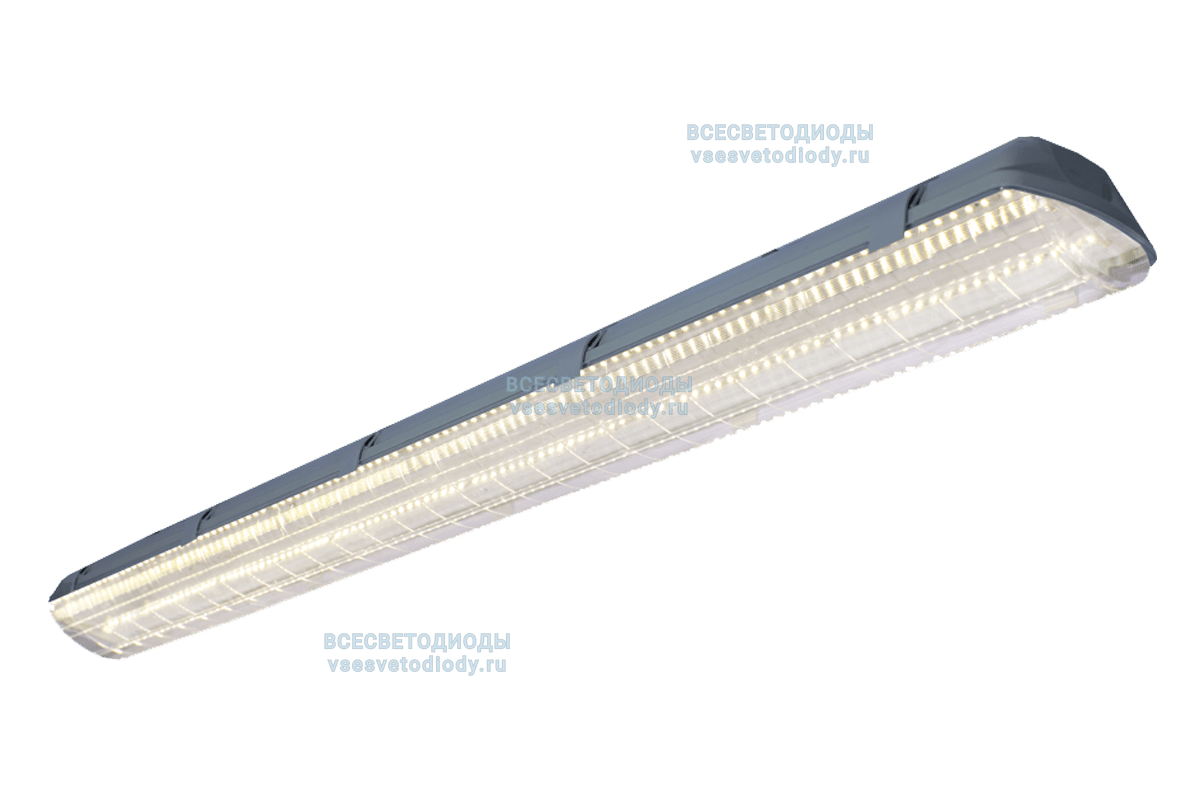 Cветильник АЙСБЕРГ VS102M 58W-7250Lm 4000-4500К ПРОЗРАЧНЫЙ IP65 с БАП (aax.tech) на 1 час арт. vs102m-58-tr-4k-nc1h