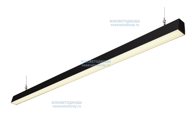 Светильник КРИСТАЛЛ VS352-Z 56W-6150Lm 4000-4500К ОПАЛ IP44 с БАП (aax.tech) на 3 часа чёрный арт. vs352-56-op-4k-nc3h-ral9005-z