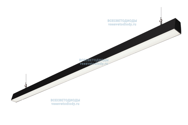 Светильник КРИСТАЛЛ VS352 56W-6150Lm 5000-5500К ПРОЗРАЧНЫЙ IP44 с БАП (aax.tech) на 1 час чёрный арт. vs352-56-tr-5k-nc1h-ral9005