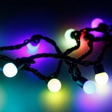 Светодиодная гирлянда ARD-BALL-PRO-D17.5-20000-BLACK-200LED RGB - 025593