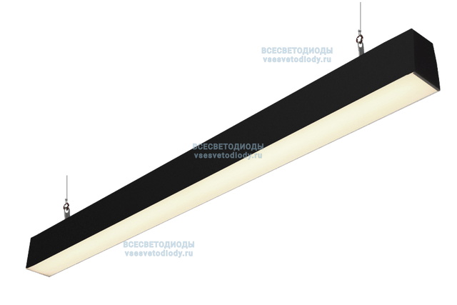 Светильник КРИСТАЛЛ VS351-Z 37W-4050Lm 4000-4500К ПРОЗРАЧНЫЙ IP44 с БАП (aax.tech) на 1 час чёрный арт. vs351-37-tr-4k-nc1h-9005-z