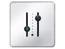 Панель управления 2- ползунковая 111202 матовая нержавейка  