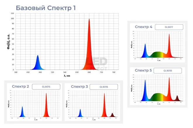 Светодиодный светильник "LE-ССП-79-600-9013-67" Фитооблучатель ФИТО 2.0 - LE-ССП-79-600-9013-67