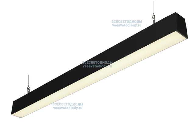 Светильник КРИСТАЛЛ VS353-Z 30W-3400Lm 4000-4500К ПРОЗРАЧНЫЙ IP44 с БАП (vsesv) на 1 час чёрный арт. vs353-30-tr-4k-li1h-9005-z