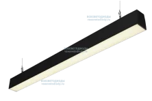Светильник КРИСТАЛЛ VS353 30W-3400Lm 4000-4500К ОПАЛ IP44 с БАП (vsesv) на 3 часа чёрный арт. vs353-30-op-4k-li3h-9005 - vs353-30-op-4k-li3h-9005