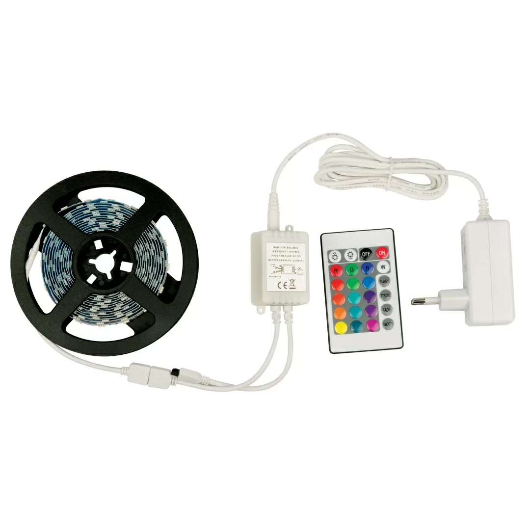 ULS-Q211 5050-30LED/m-IP20-3M-RGB RRP24C24 Комплект светодиодной ленты с адаптером и контроллером  в Москве 