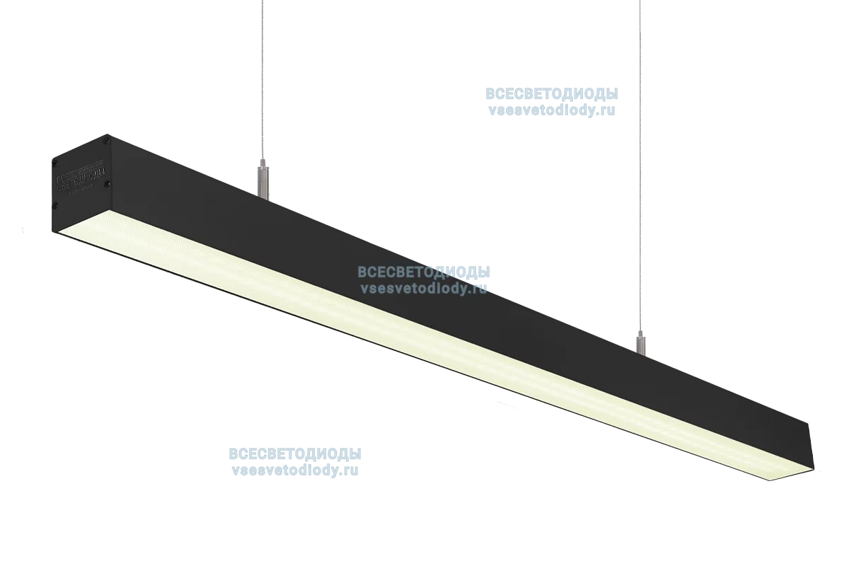 Светильник СЛИМФЛЕШ VS310 линейный 40W-5000Lm 4000-4500К МИКРОПРИЗМА IP40 с БАП (aax.tech) на 3 часа чёрный арт. vs310-40-mpr-4k-nc3h-RAL9005