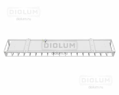 Светодиодные светильники для спортзала с решеткой 1200 мм 80Вт БАП 2 часа Diolum-OF-БАП2-1311NW80R производства Diolum