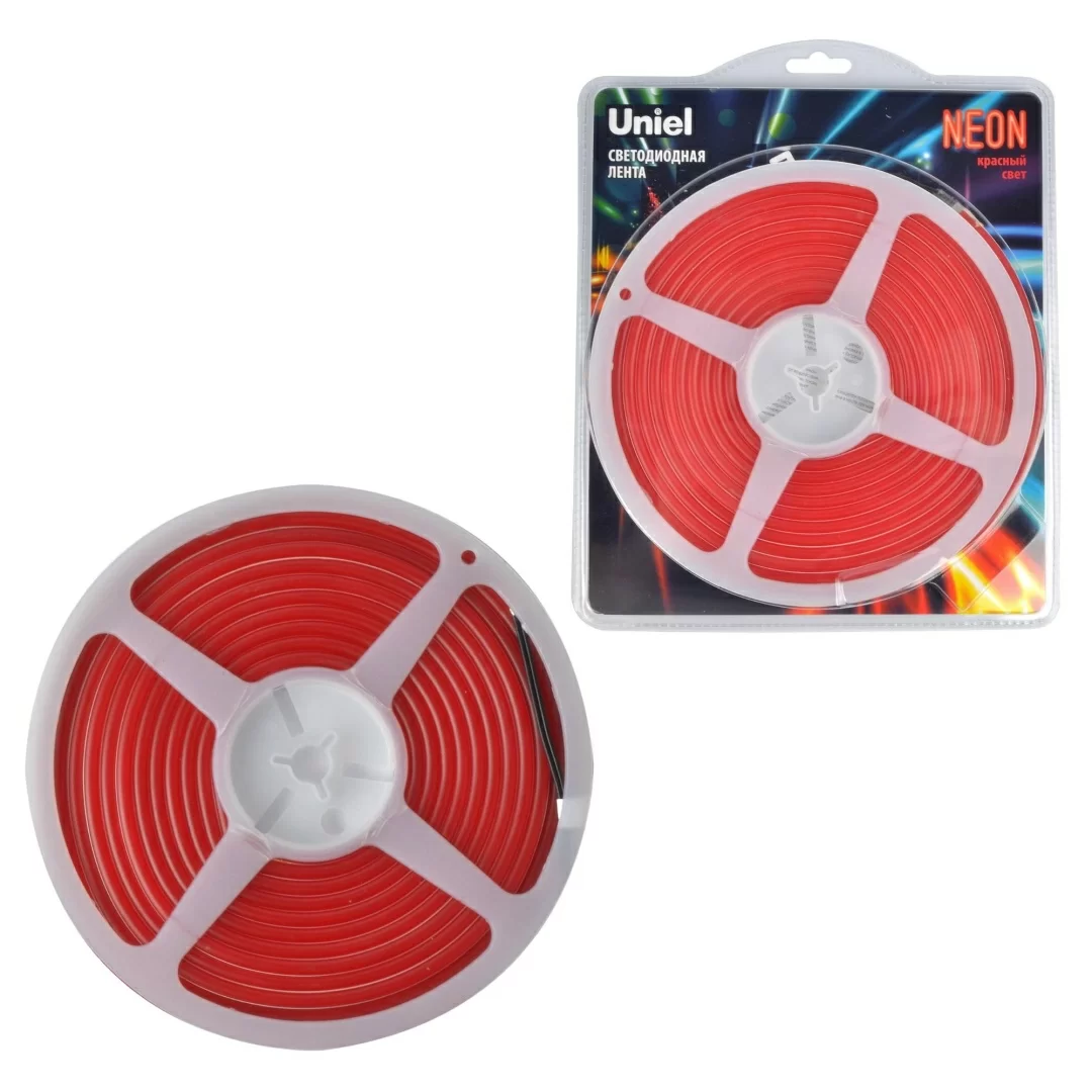 ULS-N01-2835-120LED/m-6mm-IP67-DC12V-9W/m-5M-RED блистер  в Москве 