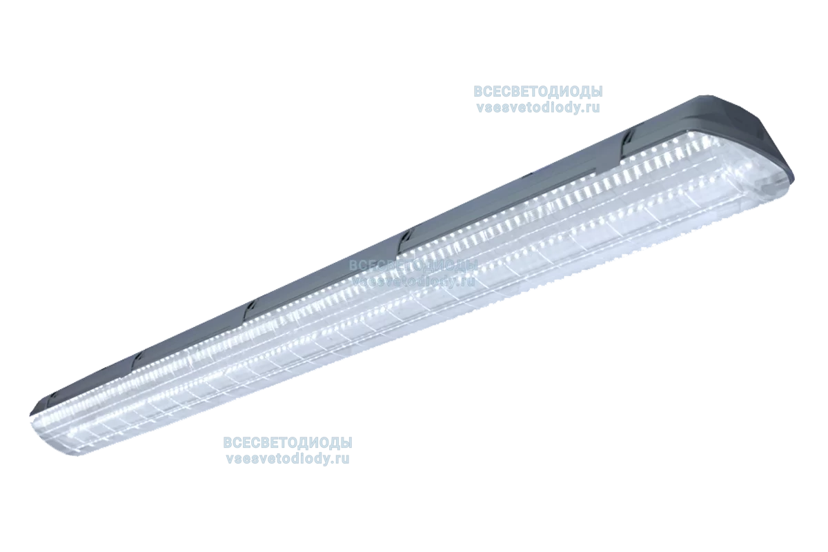 Cветильник АЙСБЕРГ VS102M 58W-7250Lm 6000-6500К ПРОЗРАЧНЫЙ IP65 с БАП (vsesv) на 1 час арт. vs102m-58-tr-6k-li1h
