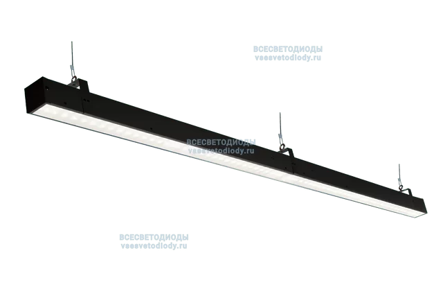 Светильник СЛИМЛАЙТ VS311 линейный 54W-7250Lm 4000-4500К МИКРОПРИЗМА IP40 с БАП (aax.tech) на 3 часа чёрный арт. vs311-54-mpr-4k-nc3h-RAL9005