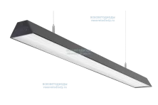 Светильник ТРЕЙД VS305 58W-7250Lm 4000-4500К МИКРОПРИЗМА IP40 с БАП (vsesv) на 1 час чёрный арт. vs305-58-mpr-4k-li1h-RAL9005 - vs305-58-mpr-4k-li1h-RAL9005