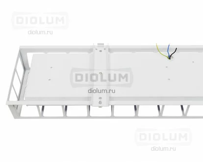 Светодиодные светильники для спортзала с решеткой 1200 мм 60Вт БАП 2 часа Diolum-OF-БАП2-1311NW60R производства Diolum
