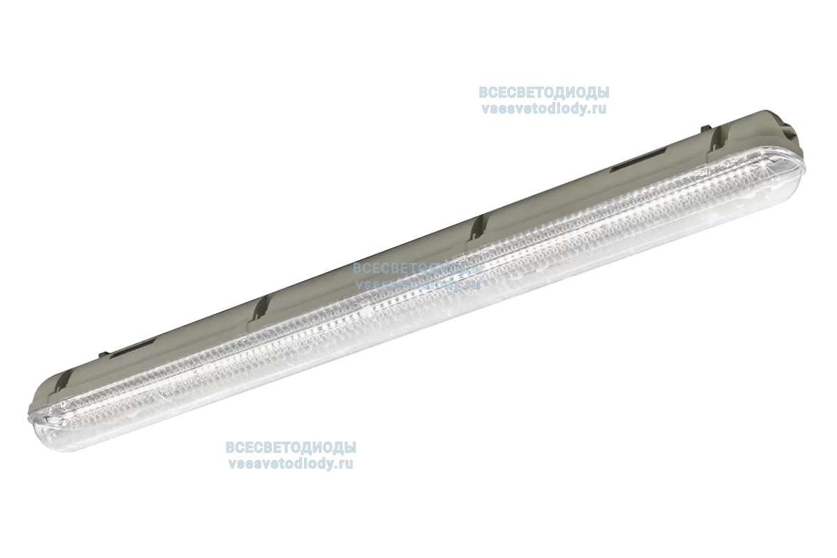 Cветильник АЙСБЕРГ VS1401 линейный 40W-5000Lm 5000-5500К ПРОЗРАЧНЫЙ IP65 с БАП (vsesv) на 3 часа арт. vs1401-40-tr-5k-li3h
