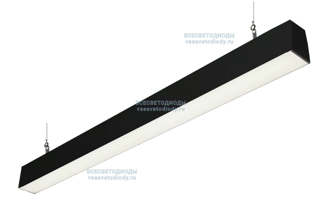 Светильник КРИСТАЛЛ VS351 37W-4050Lm 5000-5500К ПРОЗРАЧНЫЙ IP44 с БАП (aax.tech) на 3 часа чёрный арт. vs351-37-tr-5k-nc3h-9005