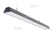 Светильник ТРЕЙД VS304 40W-5000Lm 6000-6500К ОПАЛ IP40 с БАП (aax.tech) на 1 час чёрный арт. vs304-40-op-6k-nc1h-RAL9005 - vs304-40-op-6k-nc1h-RAL9005