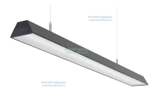 Светильник ТРЕЙД VS304 40W-5000Lm 5000-5500К МИКРОПРИЗМА IP40 с БАП (aax.tech) на 3 часа чёрный арт. vs304-40-mpr-5k-nc3h-RAL9005 - vs304-40-mpr-5k-nc3h-RAL9005