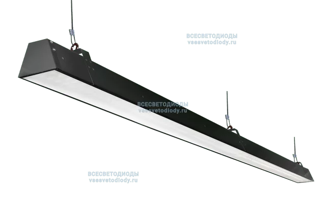 Светильник РИТЕЙЛ VS302 58W-7250Lm 5000-5500К МИКРОПРИЗМА IP40 с БАП (vsesv) на 1 час чёрный арт. vs302-58-mpr-5k-li1h-RAL9005