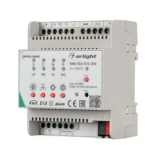 INTELLIGENT ARLIGHT Контроллер фанкойла KNX-703-FCC-DIN  в Москве 