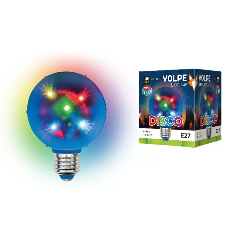 ULI-Q308 1,5W/RGB/E27 ДИСКО ШАР 3D  в Москве 