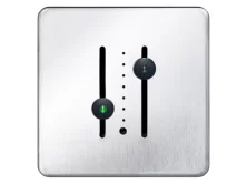 Панель управления 2- ползунковая 111202 матовая нержавейка  